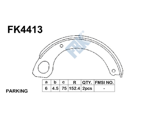 K4413 Brake shoe fbk